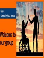 Project unit 4 : caring for those in need