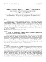 Nghiên cứu quá trình xử lý đồng và coban trên bentonite biến tính bằng acid humic nguyễn thị lương, lê thị đào , tạp chí đại học thủ dầu một, số 4(39),2018, tr 3 13
