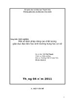 Sáng kiến kinh nghiệm một số biện pháp nâng cao chất lượng giáo dục đạo đức học sinh trường trung học cơ sở