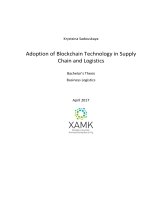 Adoption of blockchain technology in supply chain and logistics