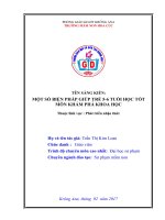 SKKN một số biện pháp giúp trẻ 5 6 tuổi học tốt môn khám phá khoa học