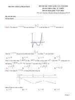 đề thi thử THPT QG 2020   toán  THPT LOMOLOXOP   có lời giải