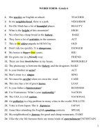 WORD FORM grade 6- semester 1
