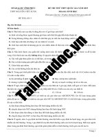 đề thi thử THPT QG môn sinh trường THPT nguyễn viết xuân vĩnh phúc   lần 3 năm 2019 (có lời giải chi tiết) image marked