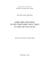 Luận văn Phép biến đổi phân tuyến tính trên trục thực và một số ứng dụng