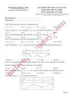 đề thi thử THPT QG 2020   toán   THPT hàn thuyên   bắc ninh   lần 1   có lời giải