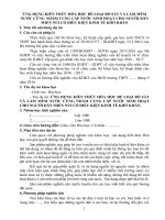 BÁO cáo NGHIÊN cứu KHOA học ỨNG DỤNG KIẾN THỨC hóa học để LOẠI bỏ sắt và làm mềm nước CỨNG NHẰM CUNG cấp nước SINH HOẠT1