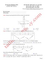 đề thi thử THPT QG 2020   toán   THPT du tiên   bắc ninh   lần 1   có lời giải
