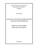Giáo dục kĩ năng sống cho trẻ mầm non theo phương pháp shichida 