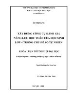 Xây dựng công cụ đánh giá năng lực học toán của học sinh lớp trong chủ đề số tự nhiên 