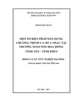 Một số biện pháp dàn dựng chương trình ca múa nhạc cho trẻ trong trường mầm non hùng vương 