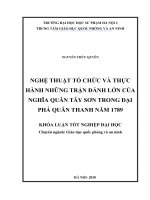 Nghệ thuật tổ chức và thực hành những trận đánh lớn của nghĩa quân tây sơn trong đại phá quân thanh năm 1789 