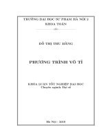 Phương trình vô tỉ 