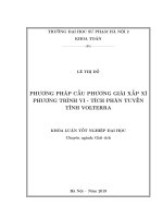 Phương pháp cầu phương giải phương trình vi   tích phân tuyến tính volterra 