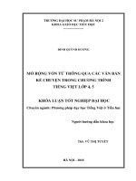 Mở rộng vốn từ thông qua các văn bản kể chuyện trong chương trình tiếng việt lớp 4, 5 