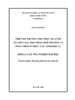 Thiết kế phương tiện trực quan để tổ chức dạy học phần sinh trưởng và phát triển ở thực vật   sinh học 11 