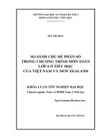 So sánh chủ đề phân số trong chương trình môn toán lớp 4 ở tiểu học của việt nam và new zealand 