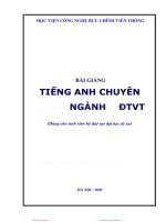 Bài Giảng Tiếng Anh Chuyên Ngành ĐTVT 2010