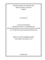 Giáo dục dinh dưỡng cho trẻ mẫu giáo 5   6 tuổi thông qua một số trò chơi học tập tại trường mầm non văn khê, xã văn khê, huyện mê linh, thành phố hà nội 