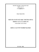 Một số cơ sở toán học thường dùng trong vật lí lượng tử 