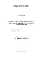Nghiên cứu ảnh hưởng của phương pháp bôi trơn tối thiểu đến lực cắt trong phương pháp tiện