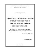 Xây dựng và sử dụng hệ thống bài tập tích hợp trong dạy học chủ đề phân số cho học sinh lớp 4 