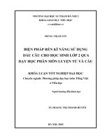 Biện pháp rèn kĩ năng sử dụng dấu câu cho học sinh lớp 2 qua dạy học phân môn luyện từ và câu 