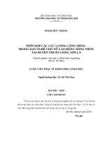 PHỐI hợp các lực LƯỢNG CỘNG ĐỒNG TRONG dạy NGHỀ CHO nữ LAO ĐỘNG NÔNG THÔN tại HUYỆN THUẬN CHÂU, sơn LA 