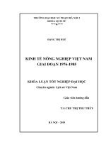 Kinh tế nông nghiệp việt nam (1976 1985) 
