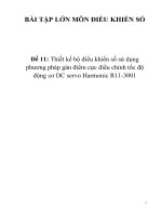 Thiết kế bộ điều khiển số sử dụng phương pháp gán điểm cực điều chỉnh tốc độ động cơ DC servo Harmonic R113001