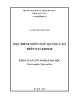 Đặc điểm ngôn ngữ quảng cáo trên facebook 