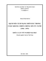 Kịch nói cách mạng miền bắc trong cuộc kháng chiến chống mĩ cứu nước (1954   1975) 