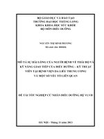 MÔ tả sự hài LÒNG của NGƯỜI BỆNH về THÁI độ và kỹ NĂNG GIAO TIẾP của điều DƯỠNG – kỹ THUẬT VIÊN tại BỆNH VIỆN DA LIỄU TRUNG ƯƠNG và một số yếu tố LIÊN QUAN 