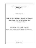 Xây dựng tiến trình dạy học chủ đề tích hợp không khí và sự sống cho học sinh trung học phổ thông 