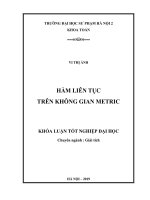 Hàm liên tục trên không gian metric 