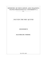 Geodesics bachelor thesis