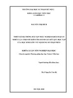 Thiết kế hệ thống bài tập trắc nghiệm khách quan nhiều lựa chọn để kiểm tra đánh giá kết quả học tập của học sinh lớp 5 về nội dung số thập phân 