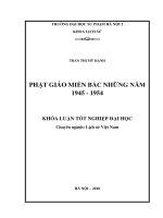 Phật giáo miền bắc những năm 1945 – 1954 