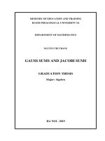 Gauss sums and jacobi sums 