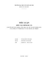 Tiểu luận - Tai chinh du an - Trương Văn Hành