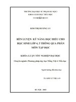 Rèn kĩ năng đọc hiểu cho học sinh lớp 4, 5 thông qua phân môn tập đọc 