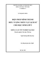 Biện pháp hình thành biểu tượng nhân vật lịch sử cho học sinh lớp 5 