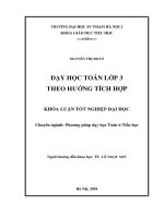 Dạy học toán lớp 3 theo định hướng tích hợp 