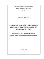 Vận dụng học tập trải nghiệm trong dạy học một số yếu tố hình học ở lớp 5 