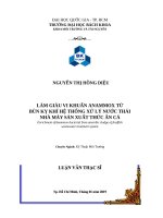 Làm giàu vi khuẩn anammox từ bùn kỵ khí hệ thống xử lý nước thải nhà máy sản xuất thức ăn cá