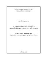 Tổ chức dạy học môn toán lớp 5 theo mô hình học thông qua trải nghiệm 