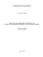 Granural differentiability of fuzzy valued functions and applications 