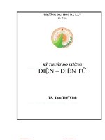 Kỹ Thuật Đo Lường Điện  Điện Tử