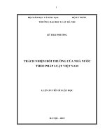 Trách nhiệm bồi thường thiệt hại của Nhà nước theo pháp luật Việt Nam