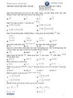 Đề học kì 1 lớp 11 lương thế vinh